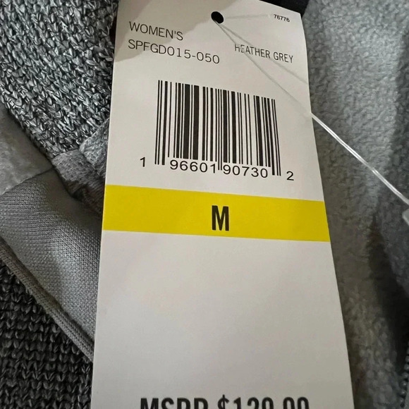 Spyder Heather gray bonded sweater fleece lined full zip hooded jacket NWT Med - Picture 7 of 7